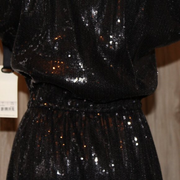 DRESS BB Dakota by Steve Madden Little Black Sequin Cocktail Size Small NWT's - Picture 12 of 15